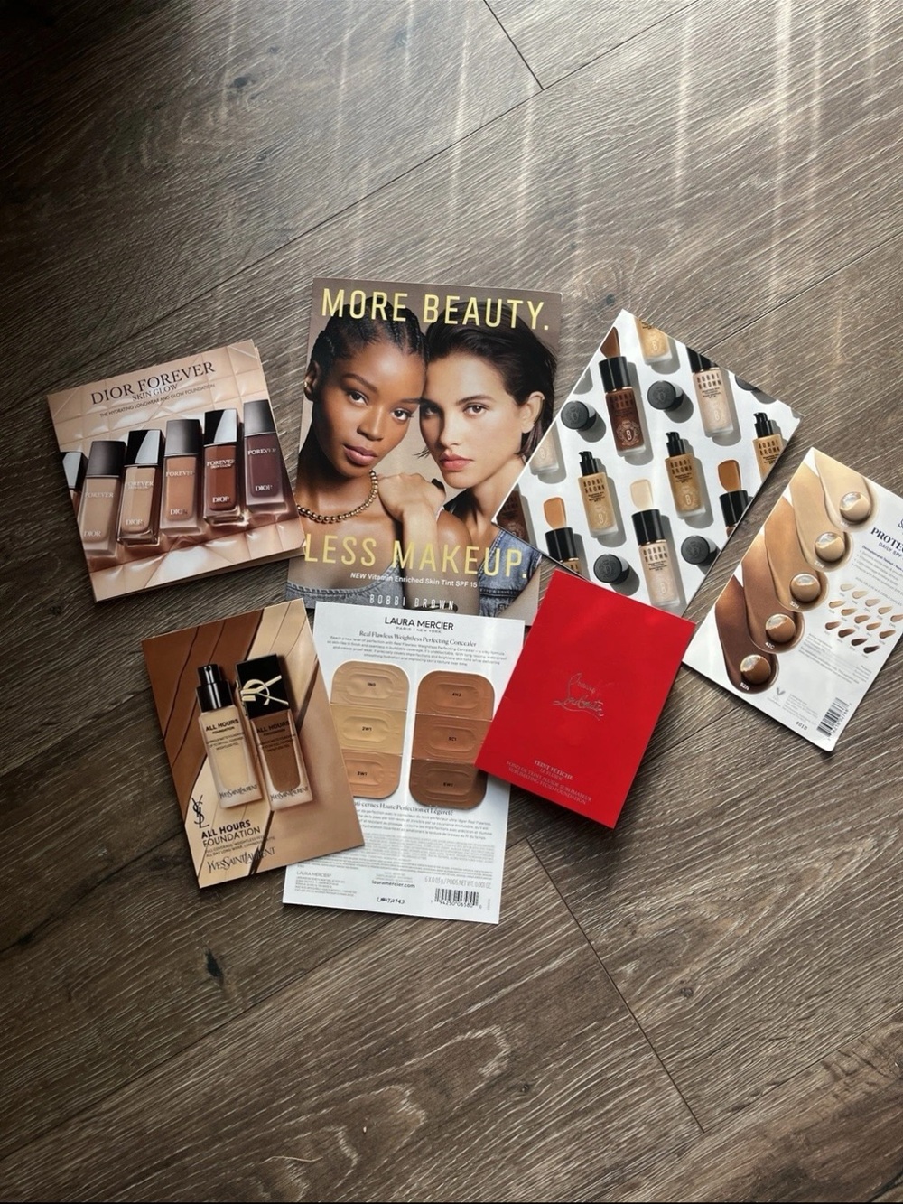 Bobbi Brown, Dior, YSL, Christian Louboutin, Laura Mercier Foundation Samples